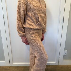 Soft Tan Fleece Pantsuit